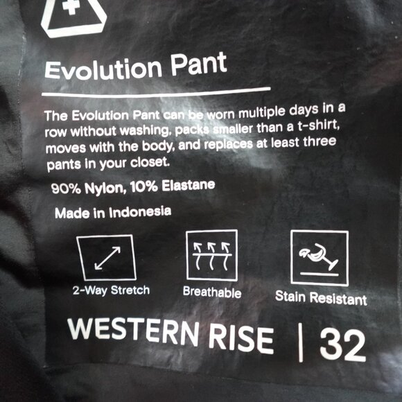 Western Rise Pants 32 x 32 Black Evolution Pant - Picture 10 of 11